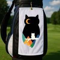Night Owl Moon Pyramid Golf Towel thumb 2