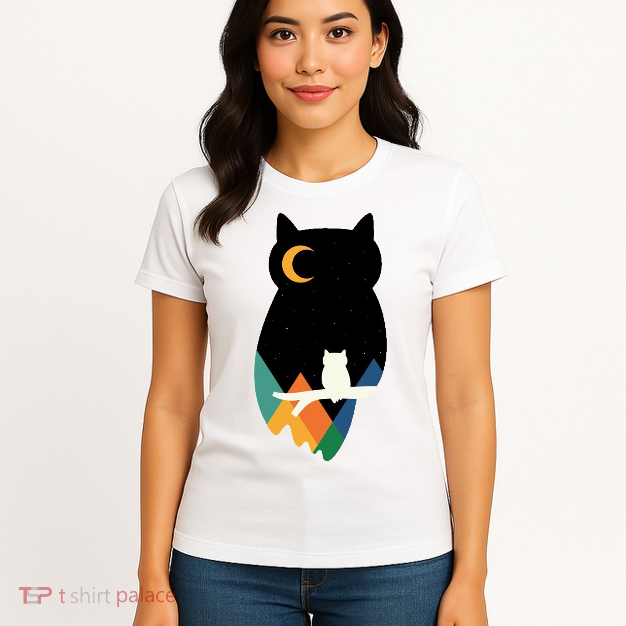 Night Owl Moon Pyramid Women's T-Shirt