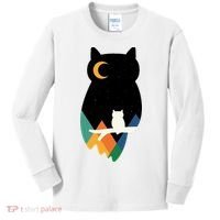 Night Owl Moon Pyramid Kids Long Sleeve Shirt thumb 0
