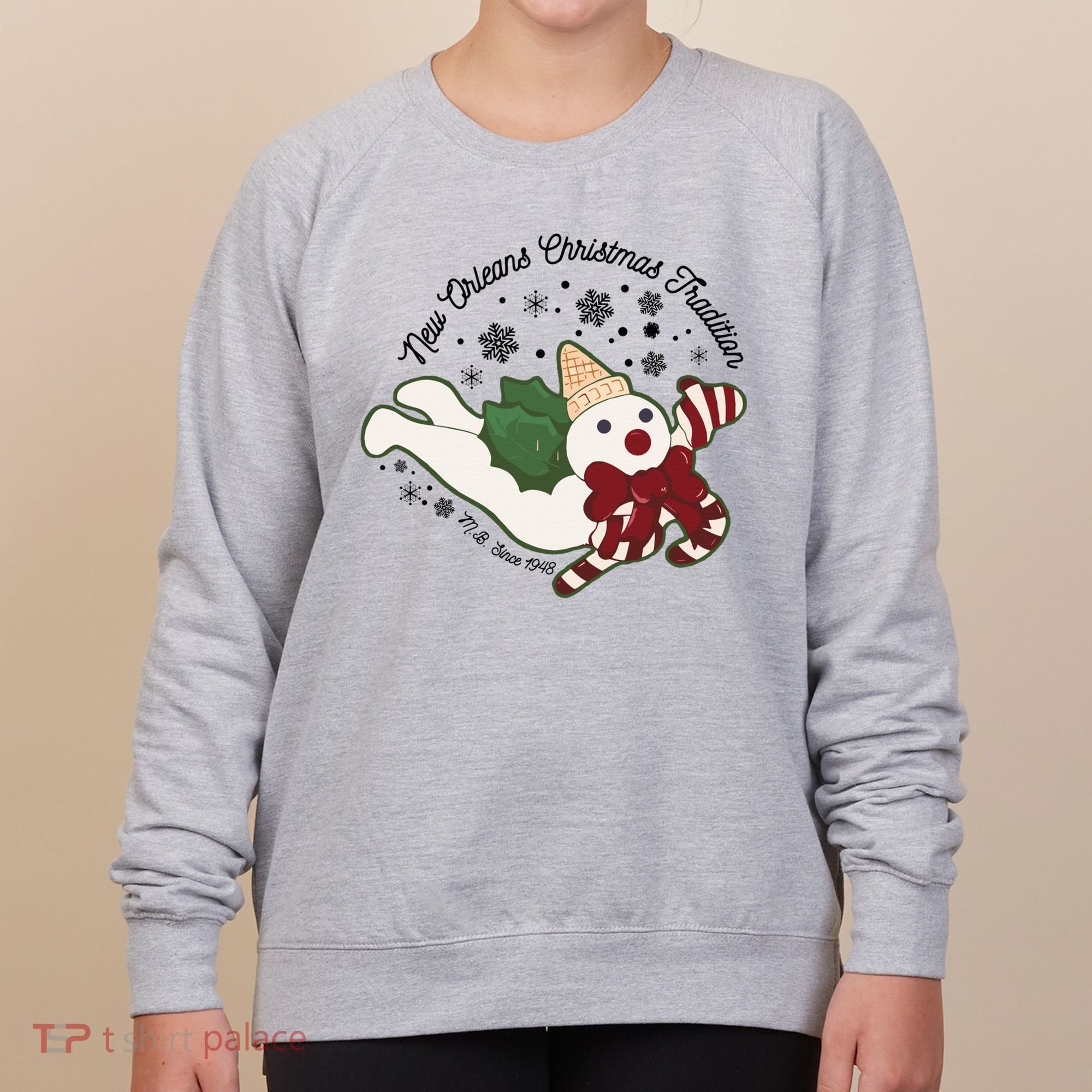 New Orleans Mr Bingle Christmas Tradition Snowmen Christmas Women's Sweatshirt