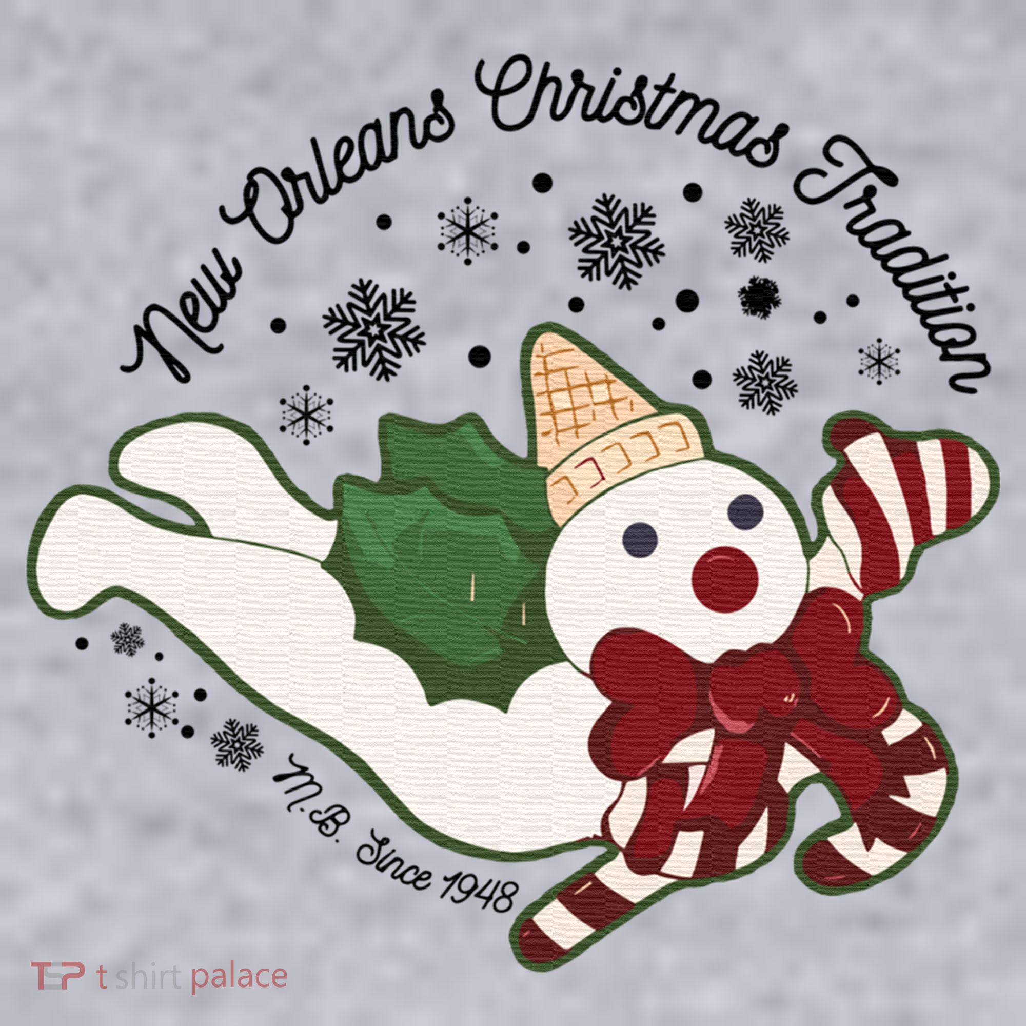 New Orleans Mr Bingle Christmas Tradition Snowmen Christmas Women's Sweatshirt