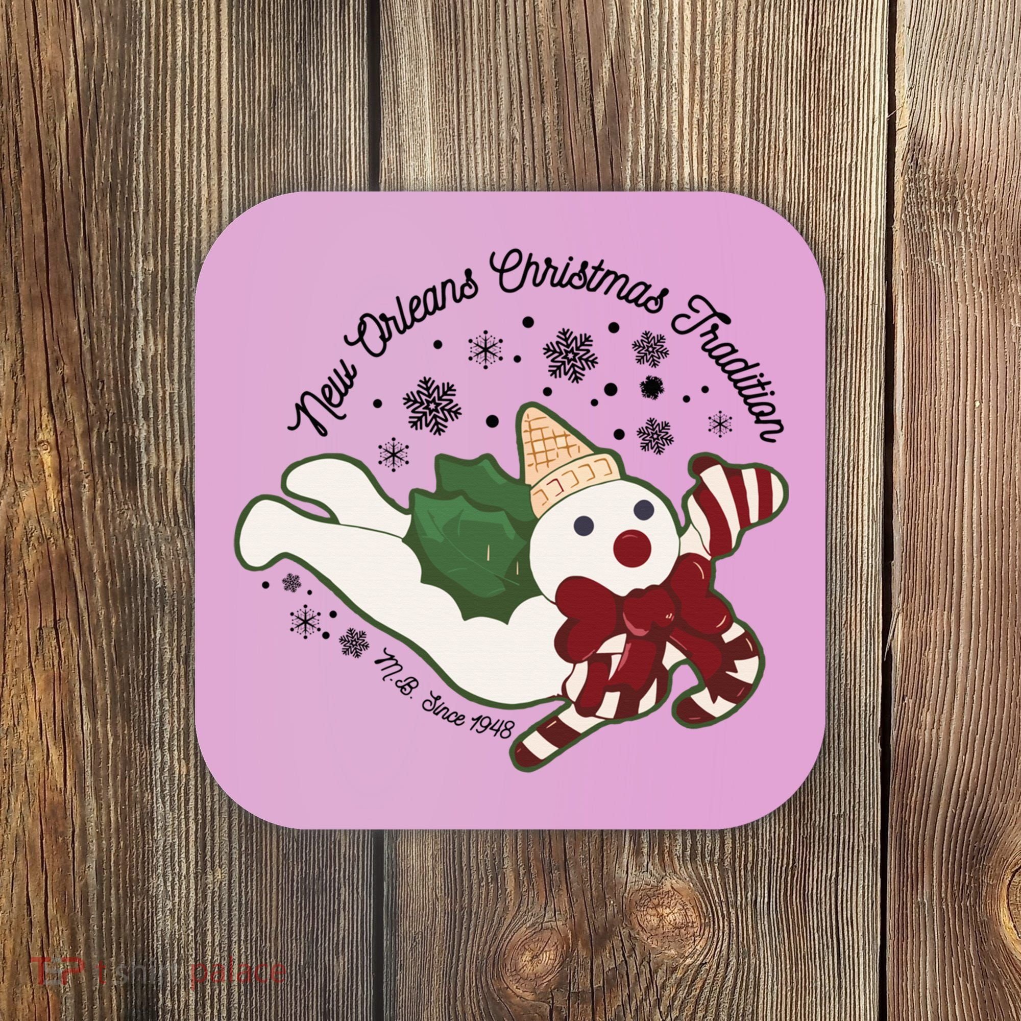 New Orleans Mr Bingle Christmas Tradition Snowmen Christmas Coaster
