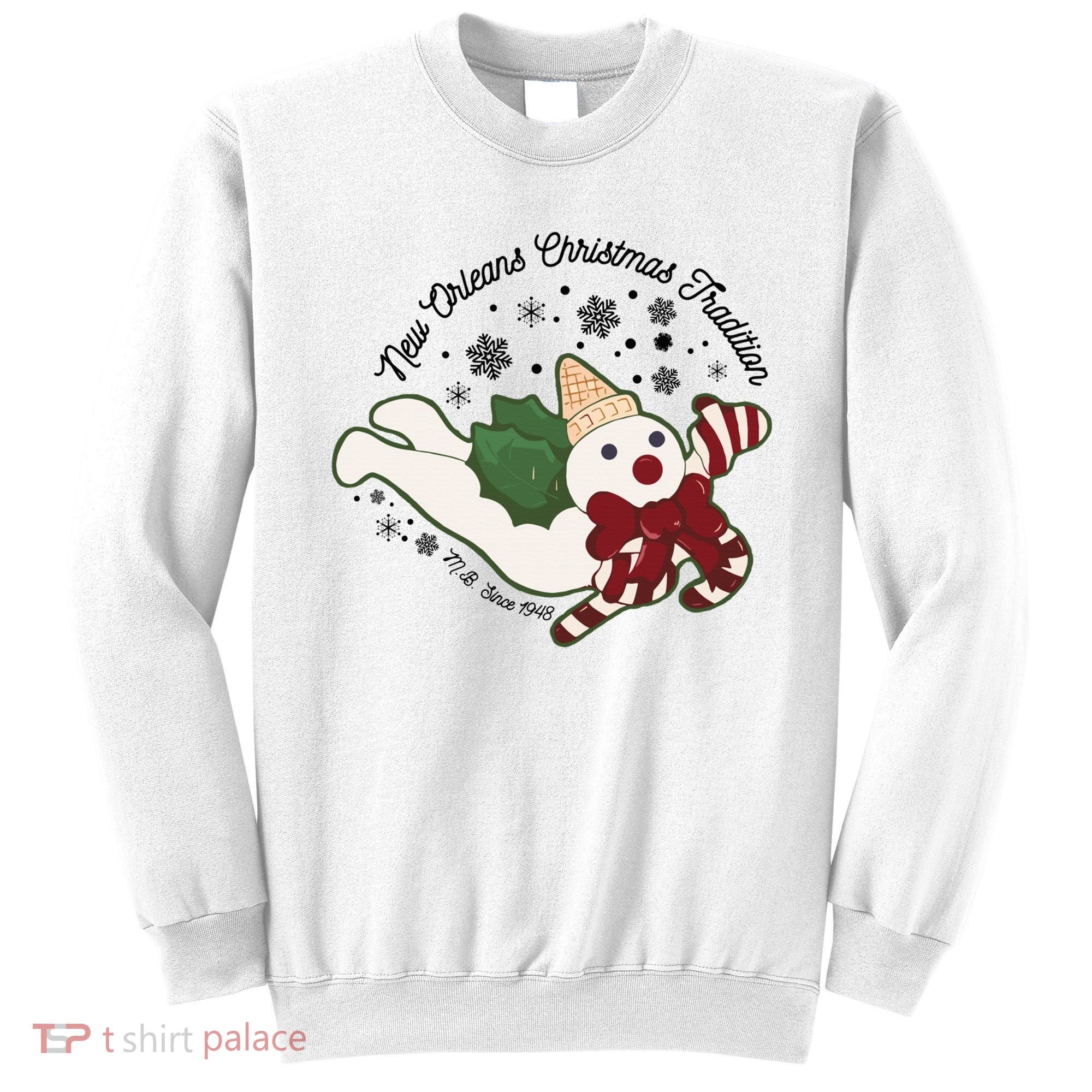 New Orleans Mr Bingle Christmas Tradition Snowmen Christmas Sweatshirt