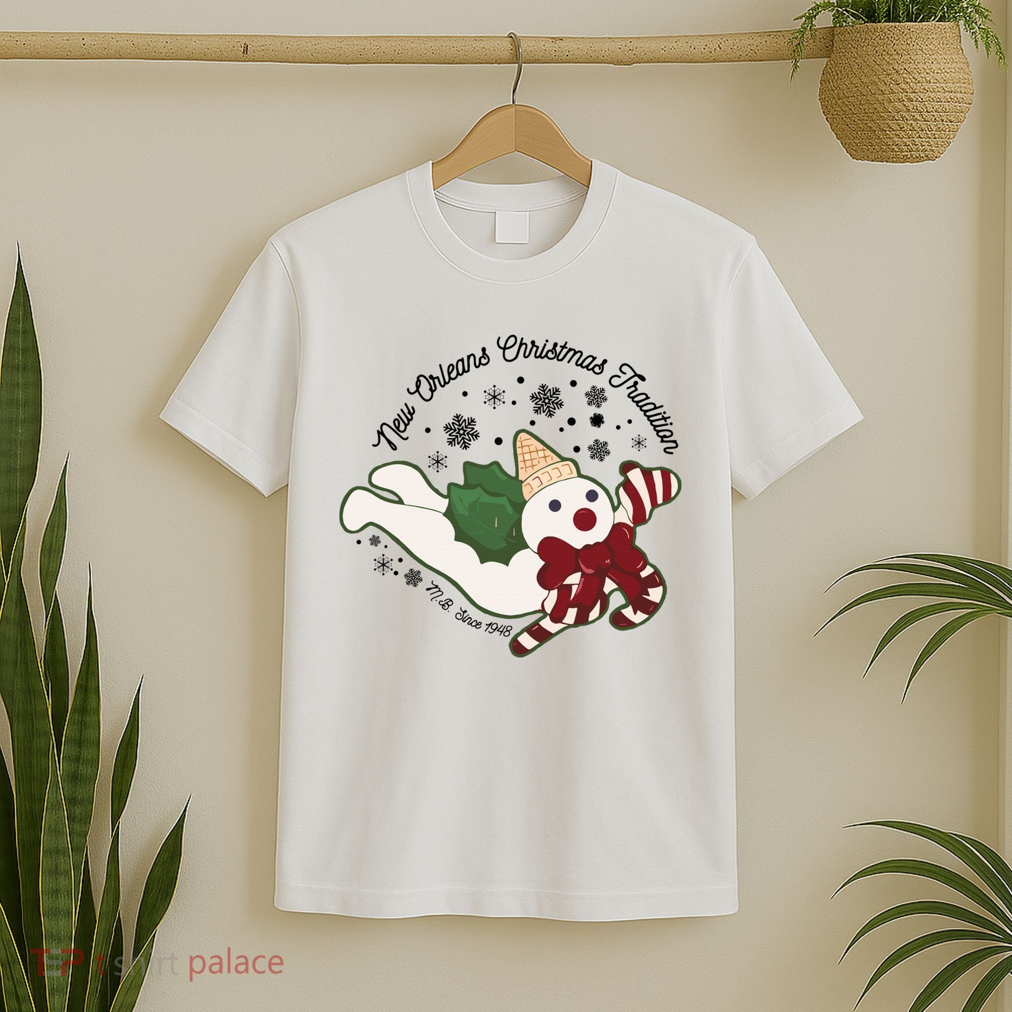 New Orleans Mr Bingle Christmas Tradition Snowmen Christmas T-Shirt