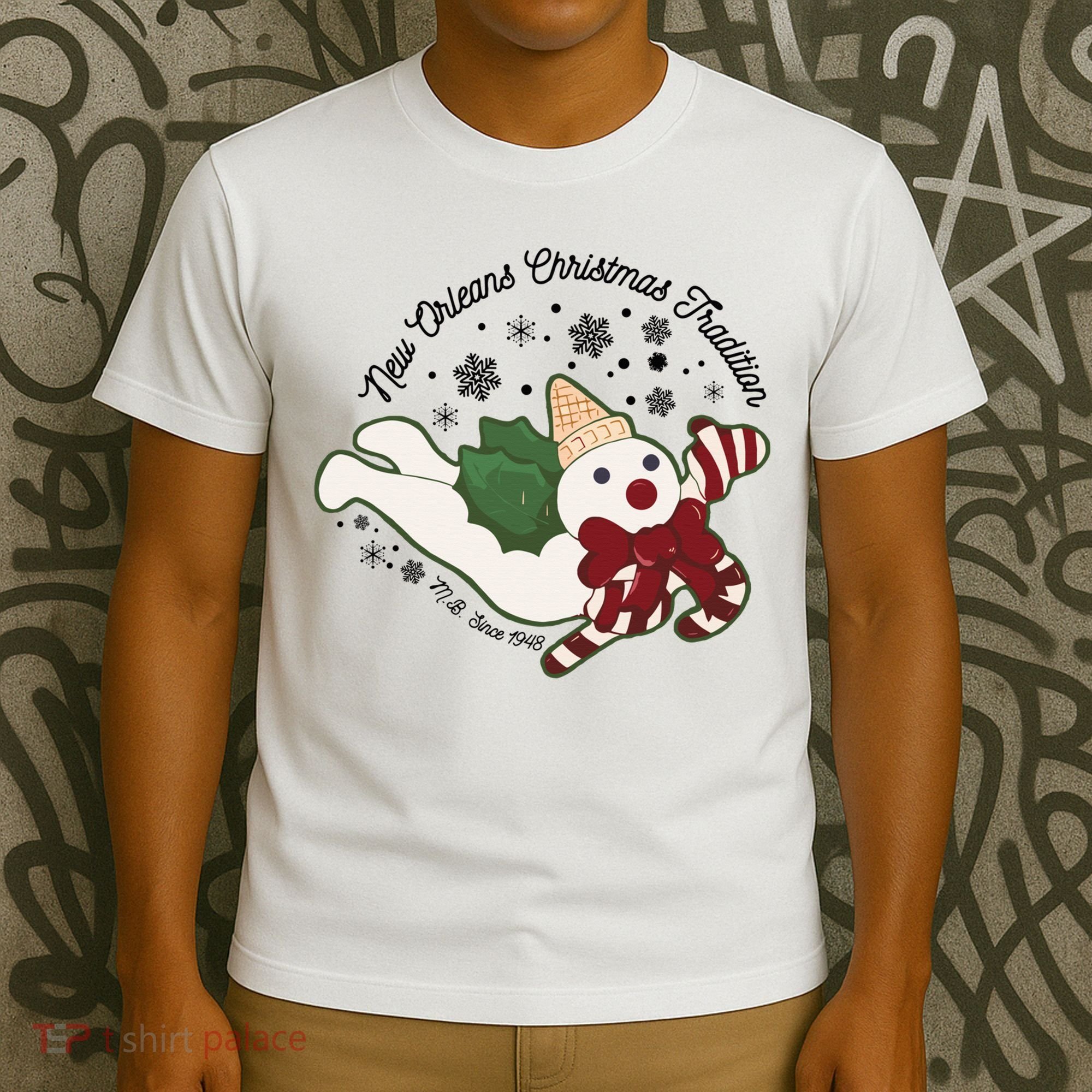 New Orleans Mr Bingle Christmas Tradition Snowmen Christmas T-Shirt