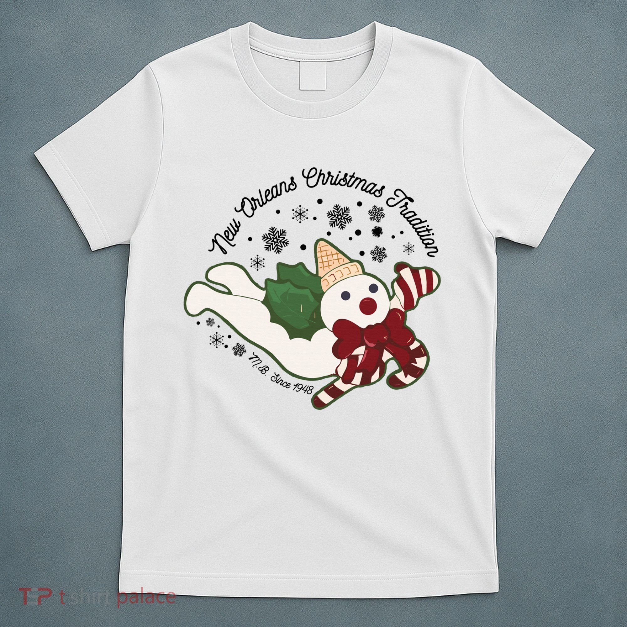 New Orleans Mr Bingle Christmas Tradition Snowmen Christmas T-Shirt
