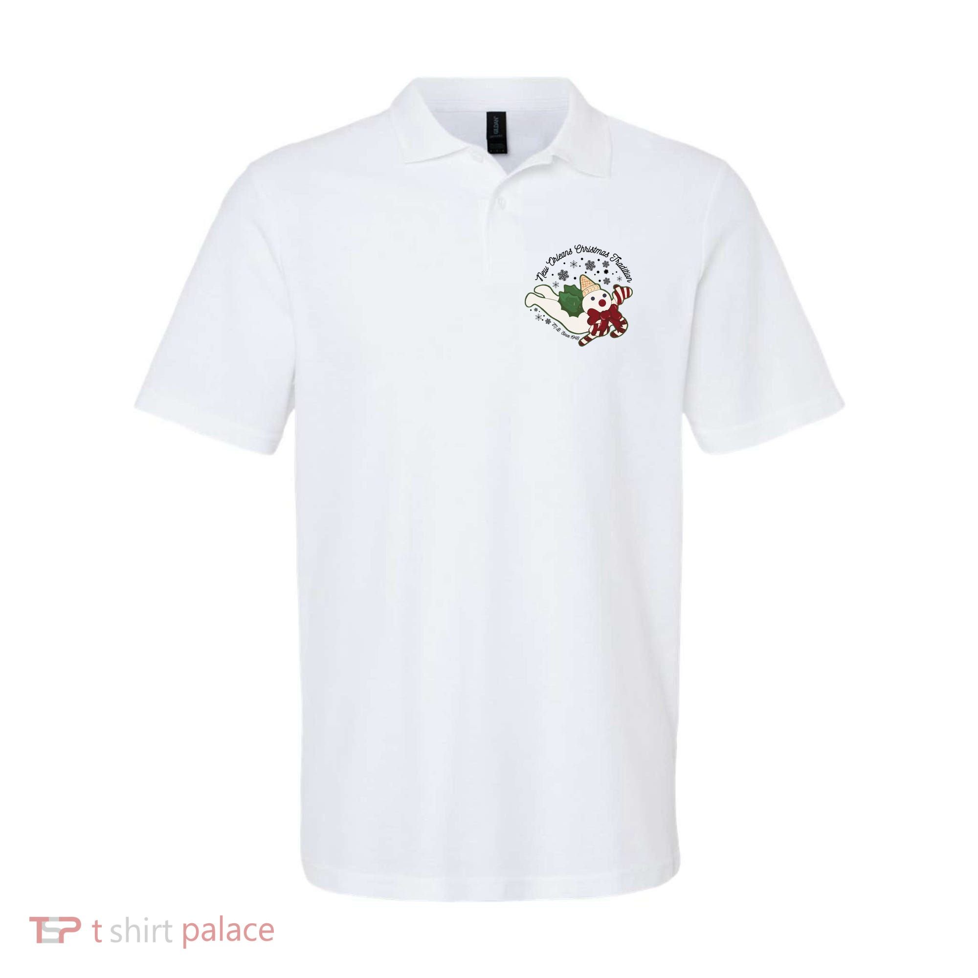 New Orleans Mr Bingle Christmas Tradition Snowmen Christmas Polo