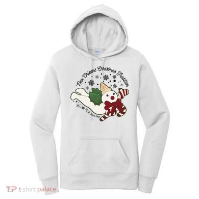 New Orleans Mr Bingle Christmas Tradition Snowmen Christmas Women's Hoodie
