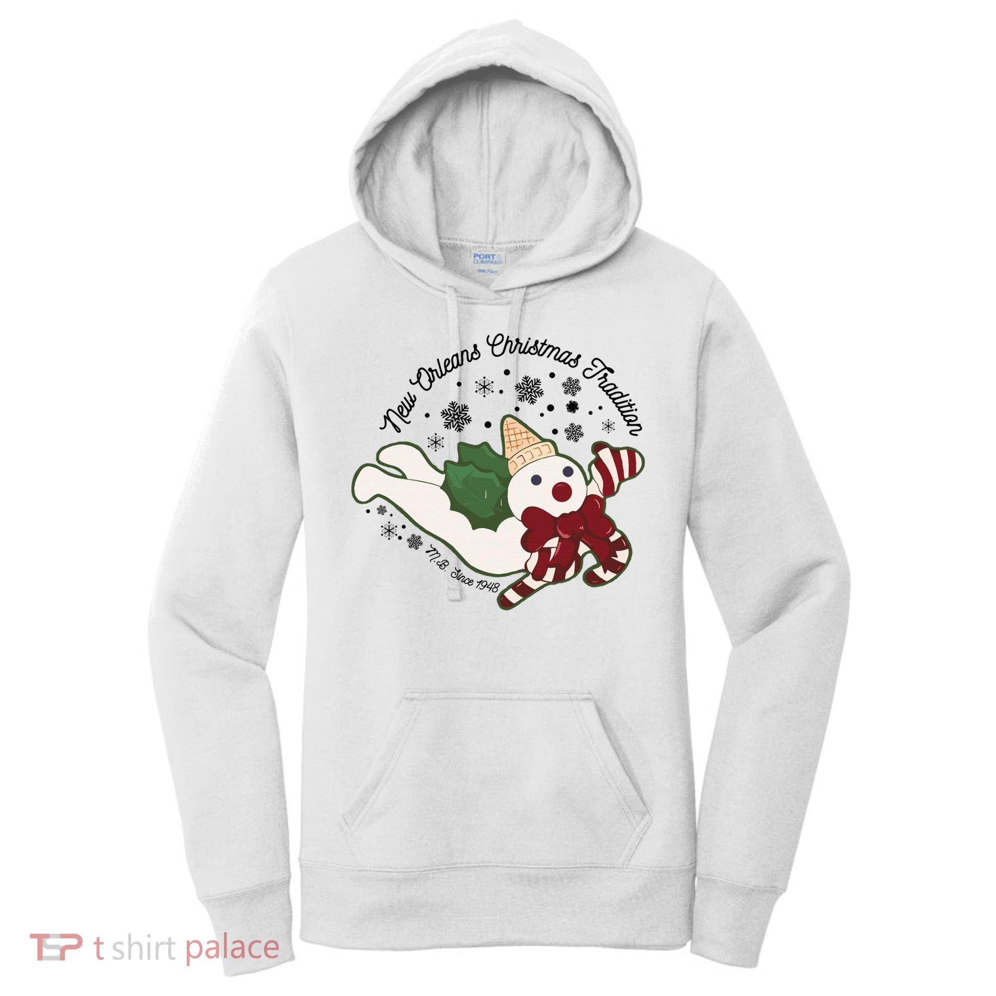 New Orleans Mr Bingle Christmas Tradition Snowmen Christmas Women's Hoodie