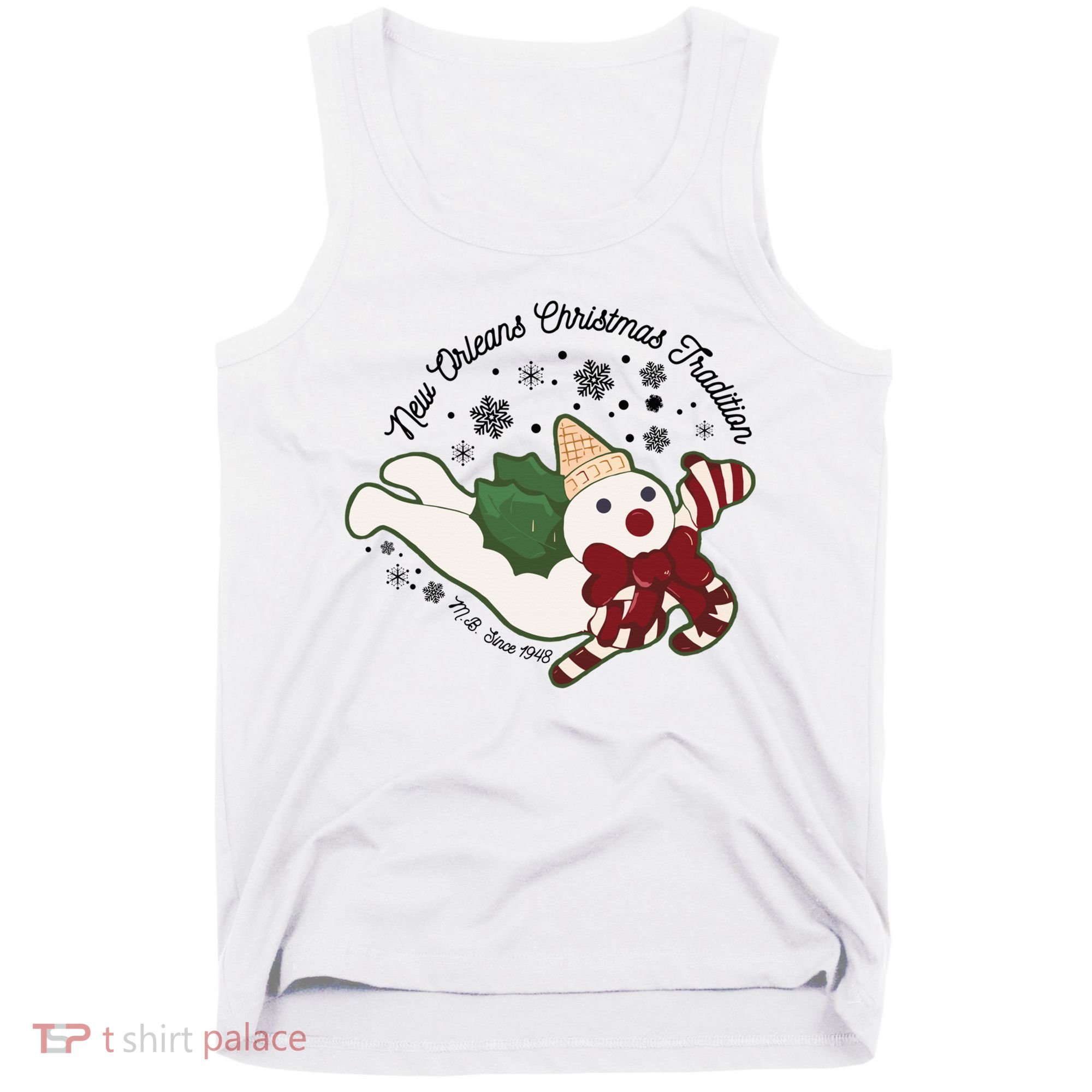 New Orleans Mr Bingle Christmas Tradition Snowmen Christmas Tank Top