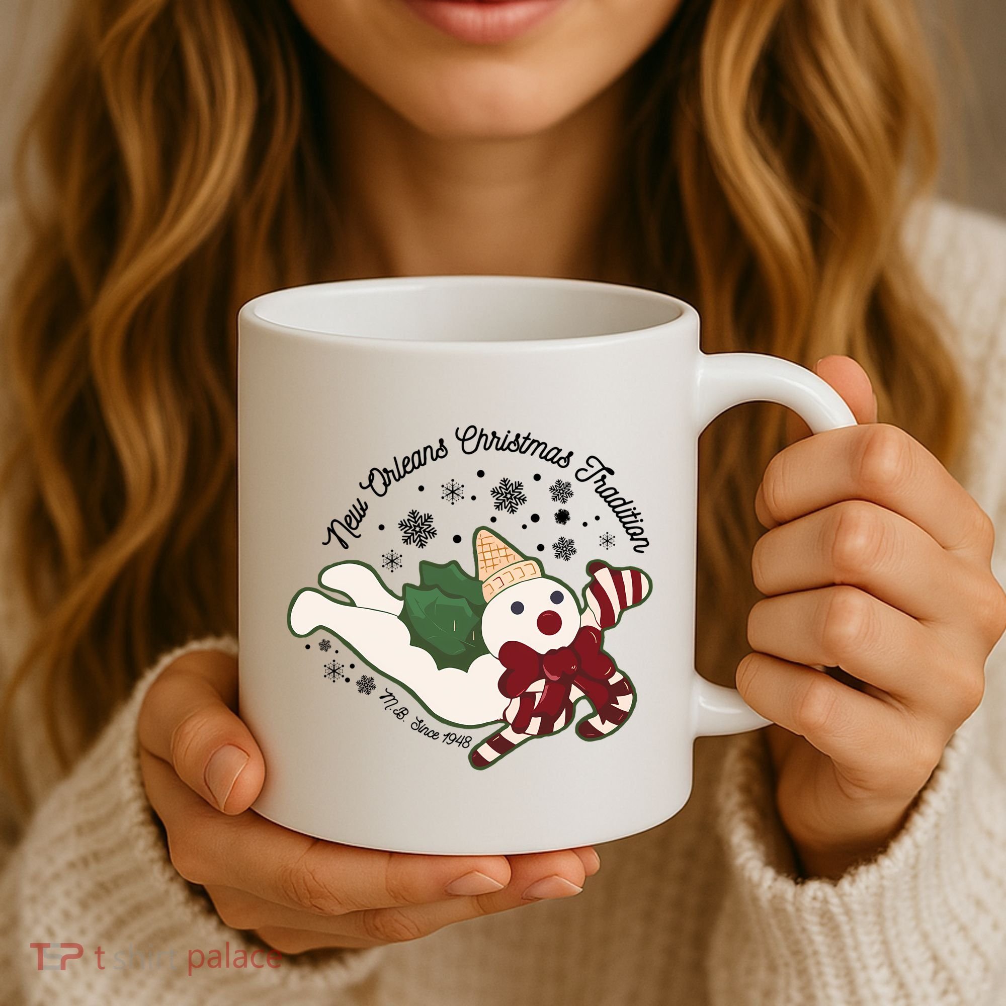 New Orleans Mr Bingle Christmas Tradition Snowmen Christmas Long Sleeve Coffee Mug