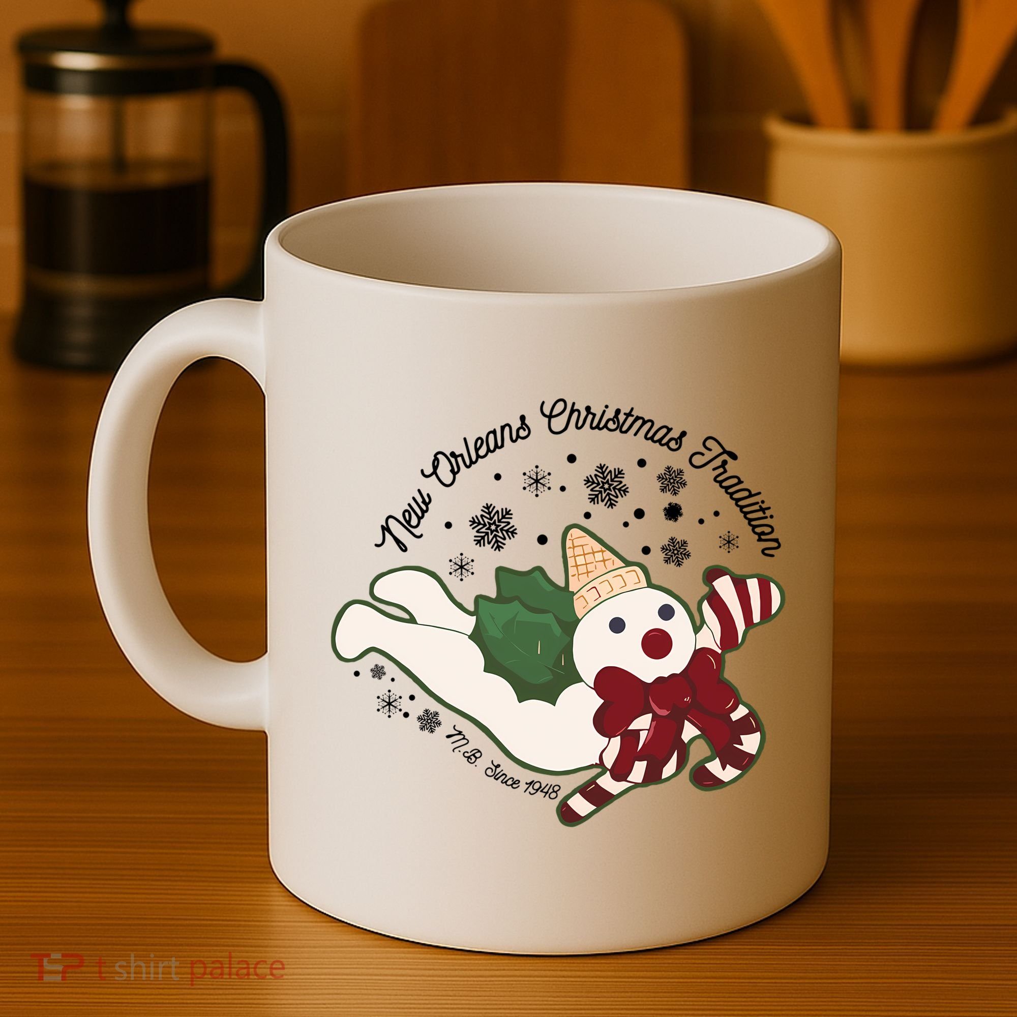 New Orleans Mr Bingle Christmas Tradition Snowmen Christmas Long Sleeve Coffee Mug