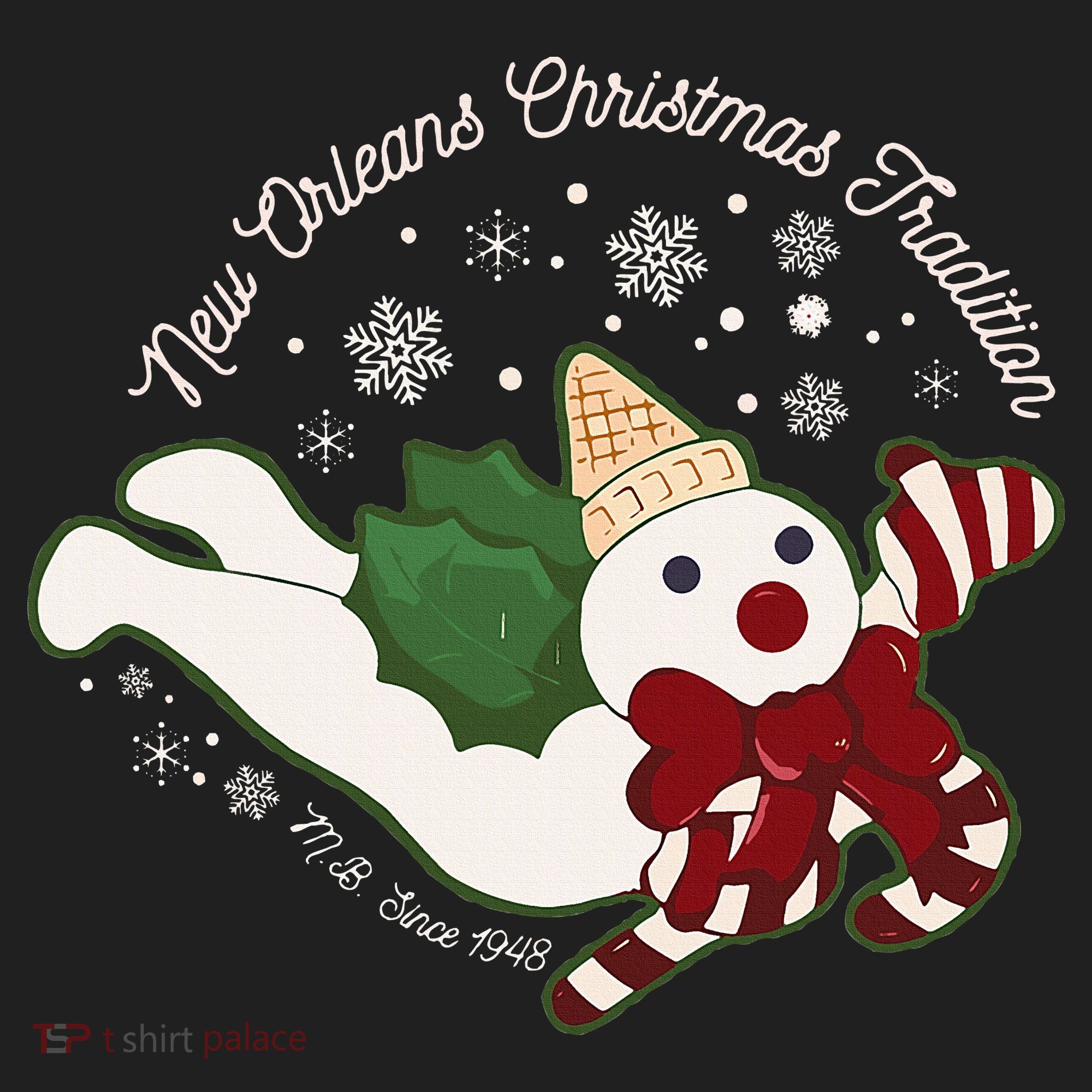 New Orleans Mr Bingle Christmas Tradition Snowmen Xmas Women's Sweatshirt
