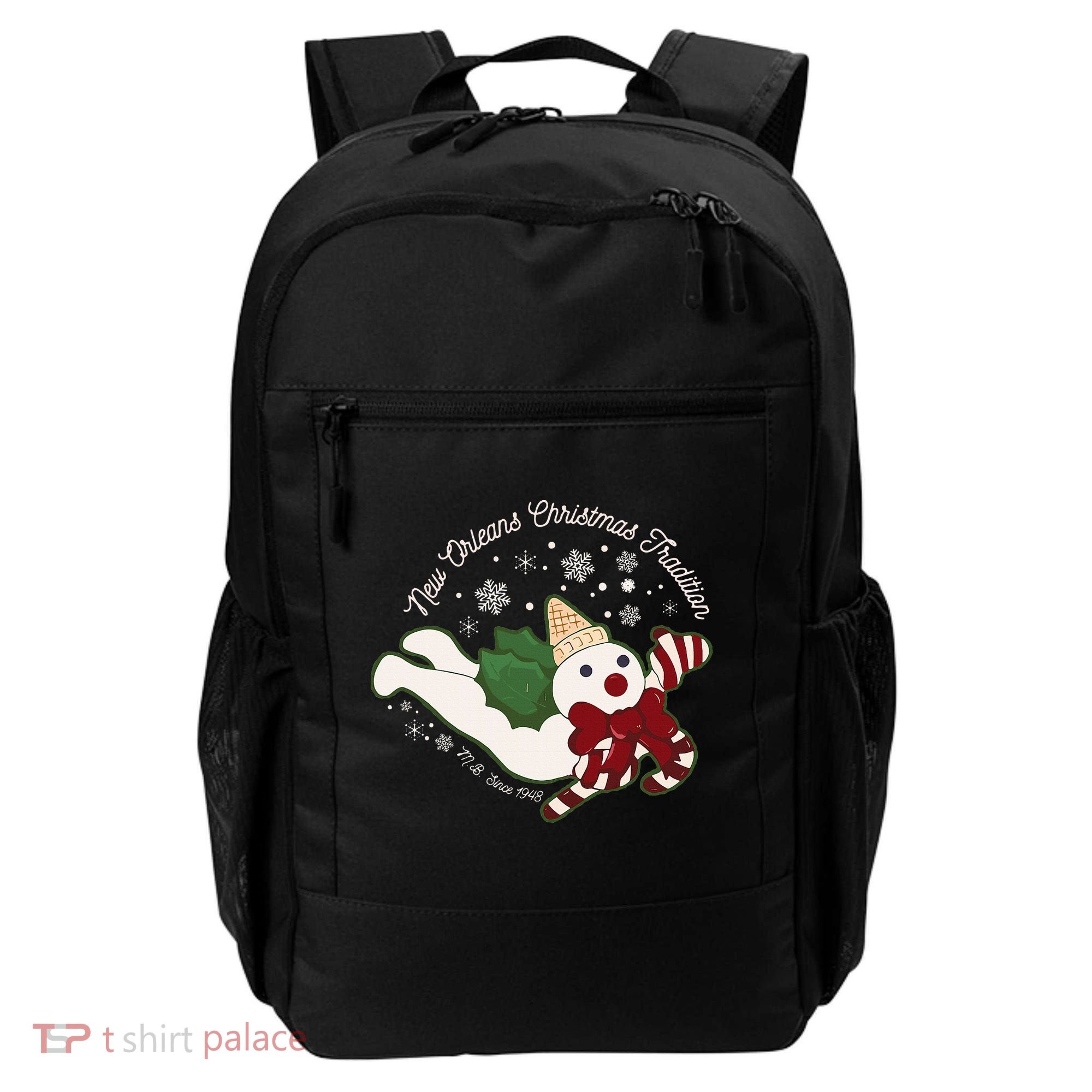 New Orleans Mr Bingle Christmas Tradition Snowmen Xmas Backpack
