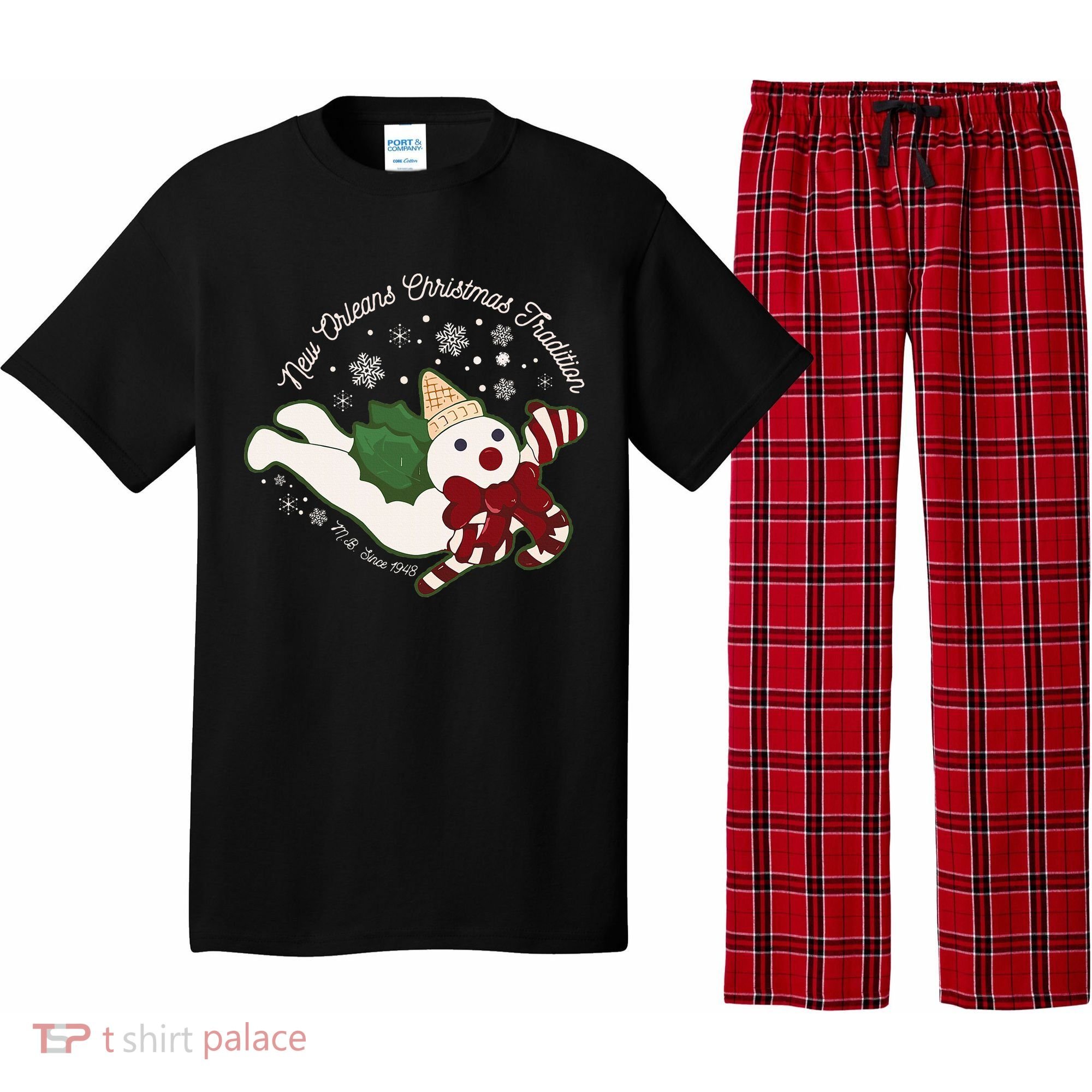 New Orleans Mr Bingle Christmas Tradition Snowmen Xmas Pajama Set