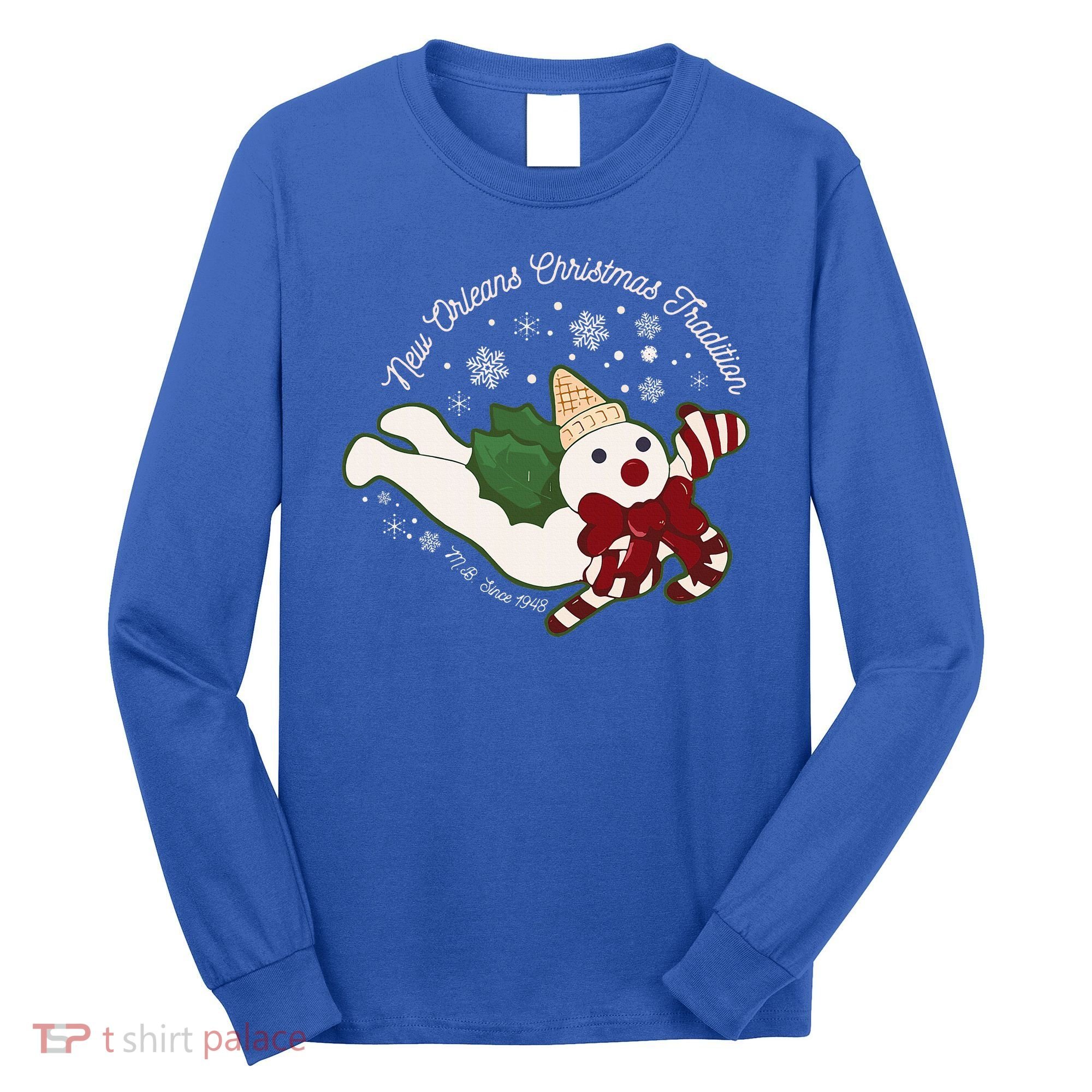New Orleans Mr Bingle Christmas Tradition Snowmen Xmas Long Sleeve Shirt