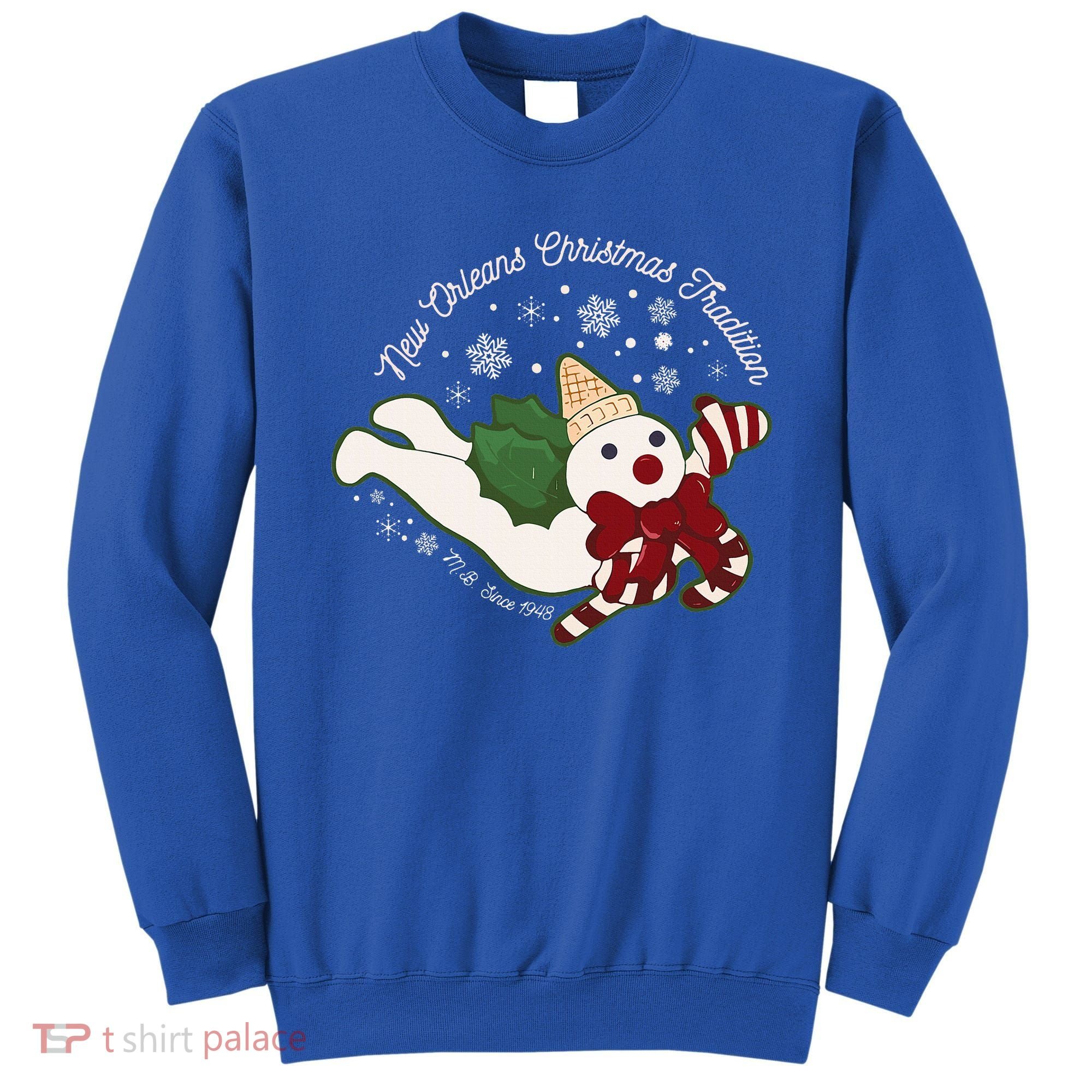 New Orleans Mr Bingle Christmas Tradition Snowmen Xmas Sweatshirt