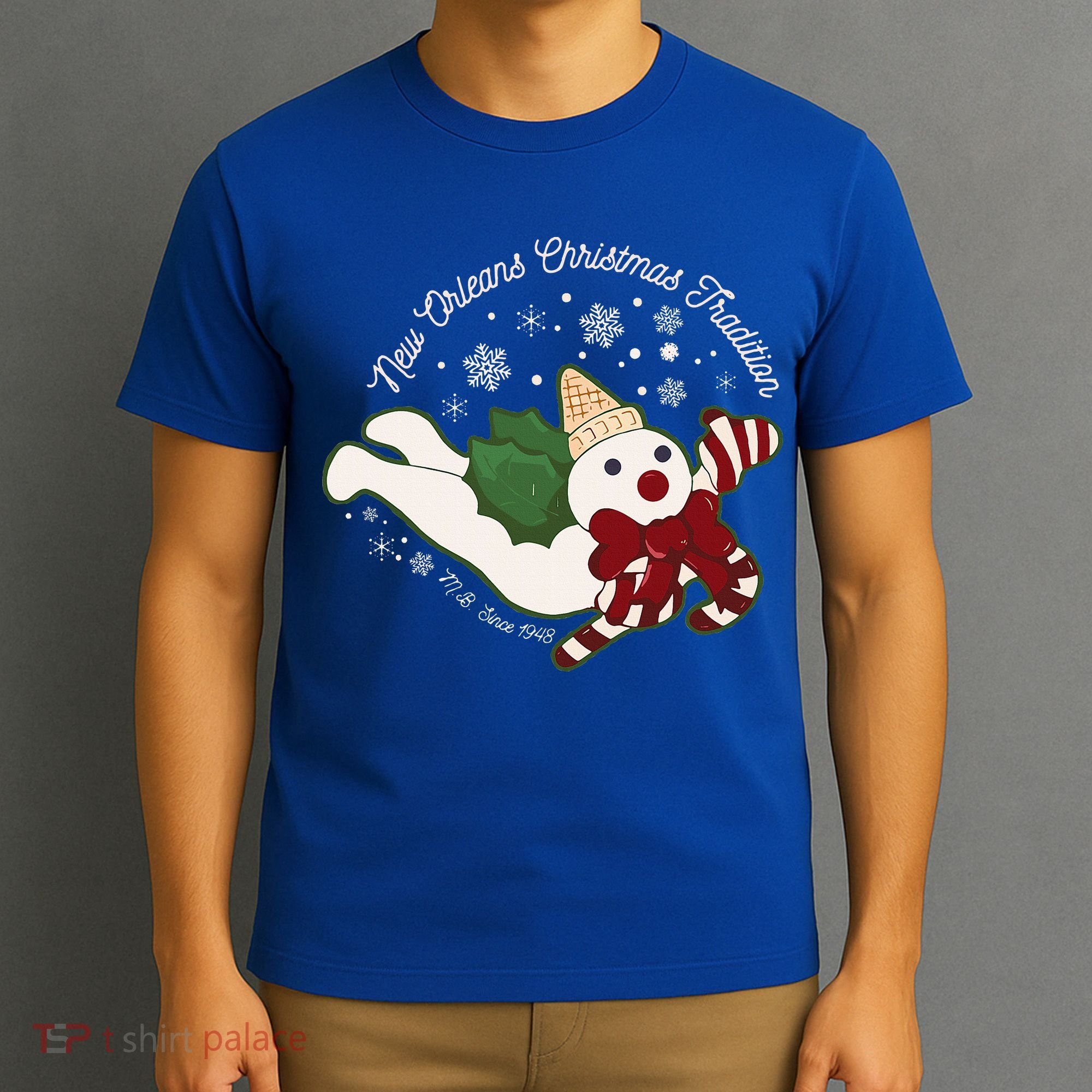 New Orleans Mr Bingle Christmas Tradition Snowmen Xmas T-Shirt