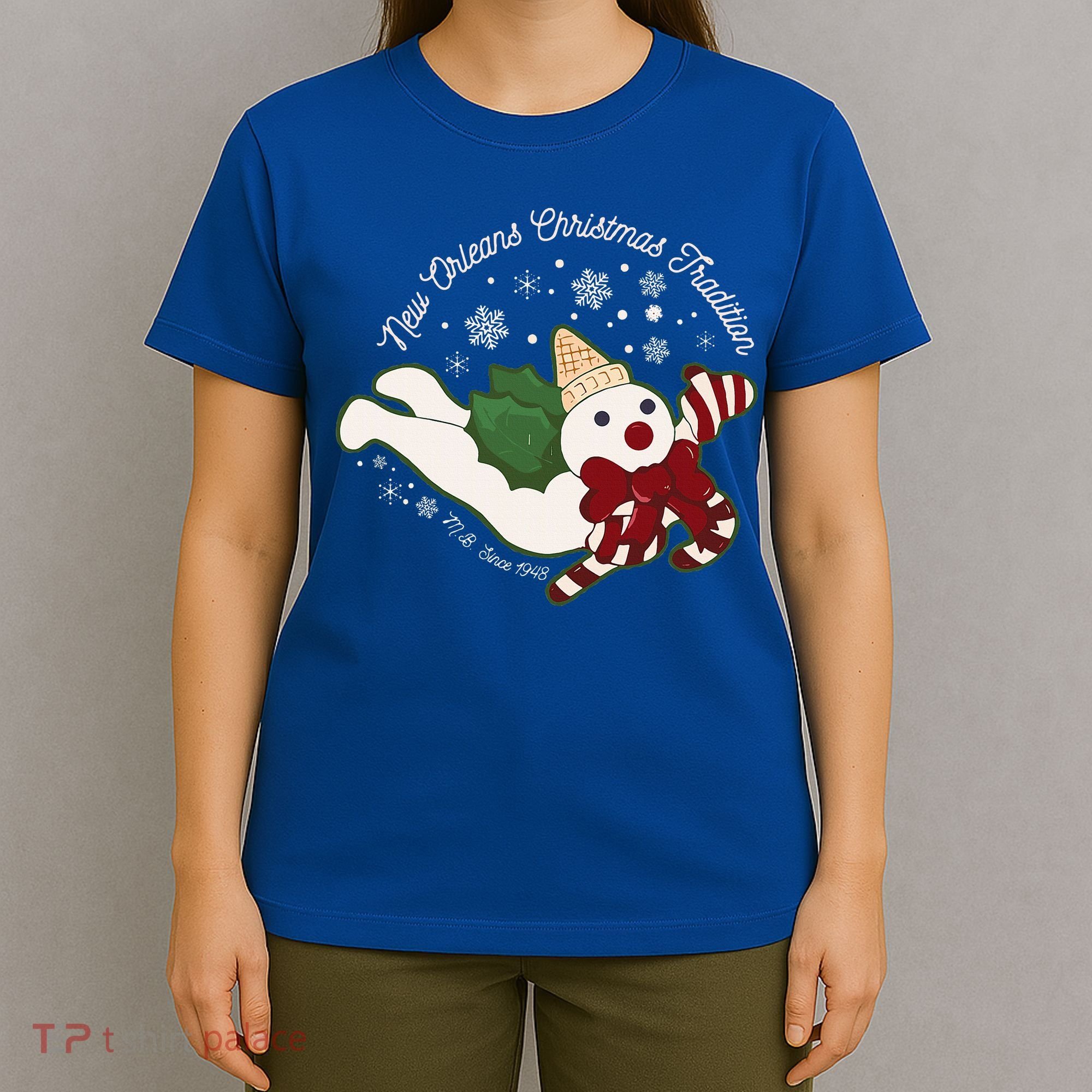 New Orleans Mr Bingle Christmas Tradition Snowmen Xmas T-Shirt