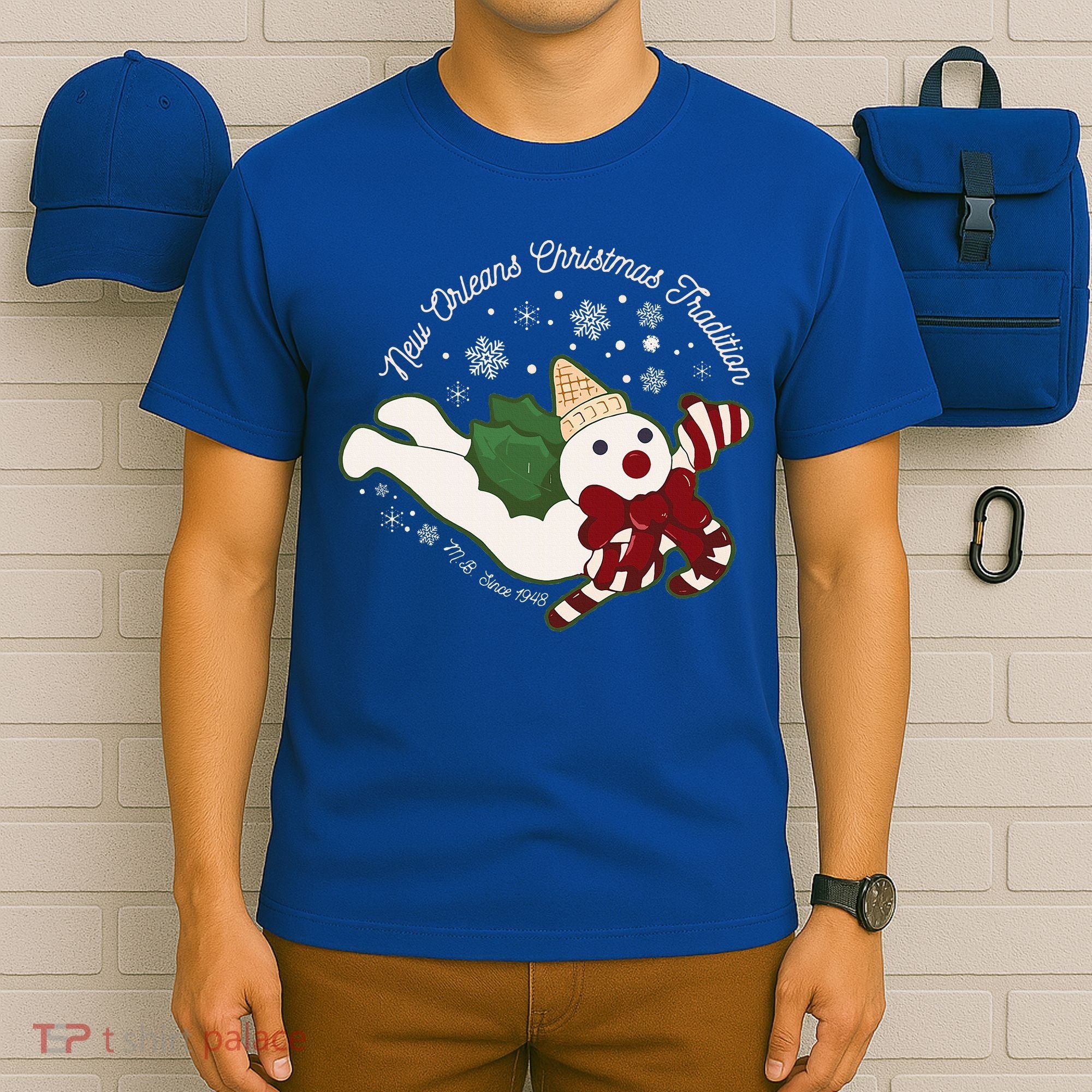New Orleans Mr Bingle Christmas Tradition Snowmen Xmas T-Shirt