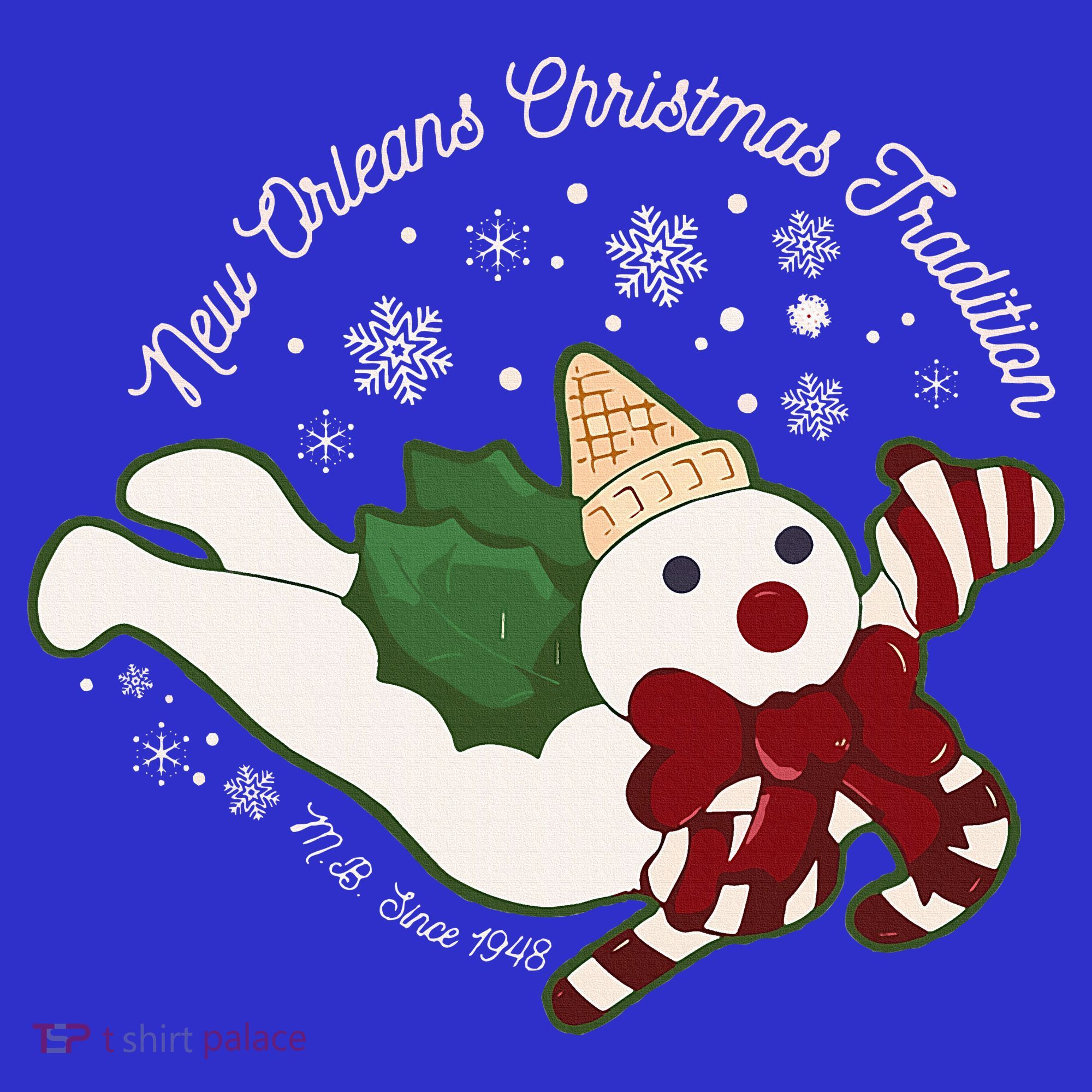 New Orleans Mr Bingle Christmas Tradition Snowmen Xmas Women's Tank Top