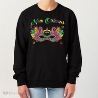 New Orleans Mardi Gras Souvenir Mask Women's Sweatshirt thumb 0