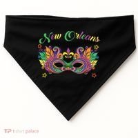 New Orleans Mardi Gras Souvenir Mask USA-Made Doggie Bandana thumb 0