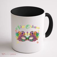 New Orleans Mardi Gras Souvenir Mask Coffee Mug thumb 1