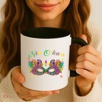 New Orleans Mardi Gras Souvenir Mask Coffee Mug thumb 3
