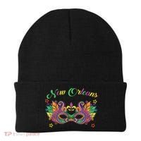 New Orleans Mardi Gras Souvenir Mask Beanie thumb 0