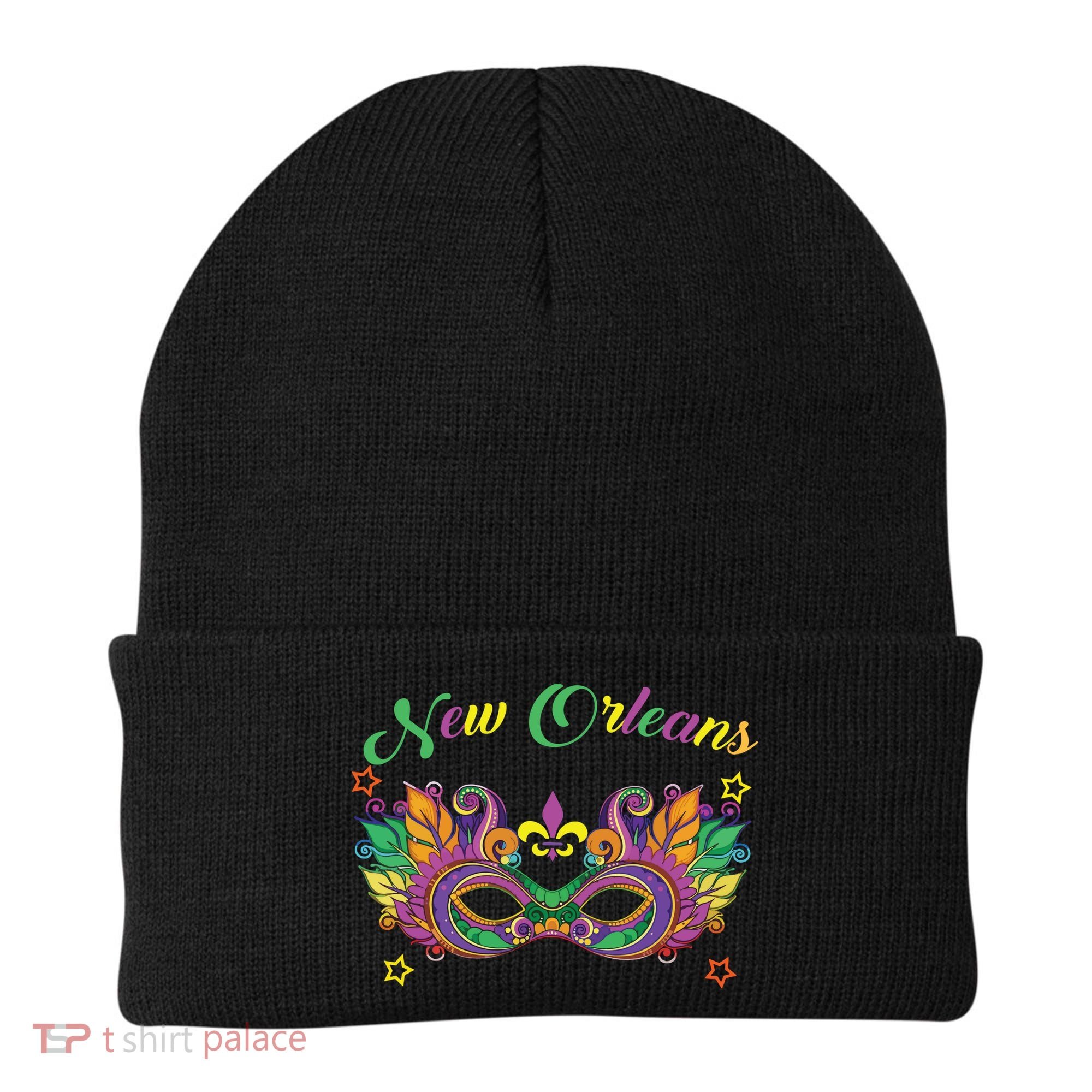 New Orleans Mardi Gras Souvenir Mask Beanie