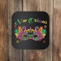 New Orleans Mardi Gras Souvenir Mask Coaster thumb 0