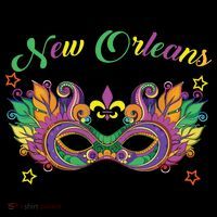 New Orleans Mardi Gras Souvenir Mask Mousepad thumb 1