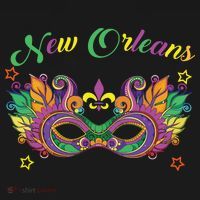 New Orleans Mardi Gras Souvenir Mask Ornament thumb 1