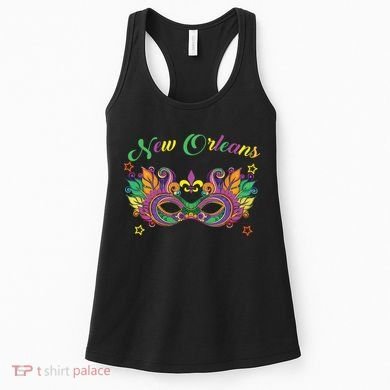 New Orleans Mardi Gras Souvenir Mask Women's Tank Top