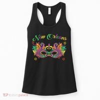 New Orleans Mardi Gras Souvenir Mask Women's Tank Top thumb 0