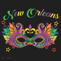 New Orleans Mardi Gras Souvenir Mask Hat thumb 2