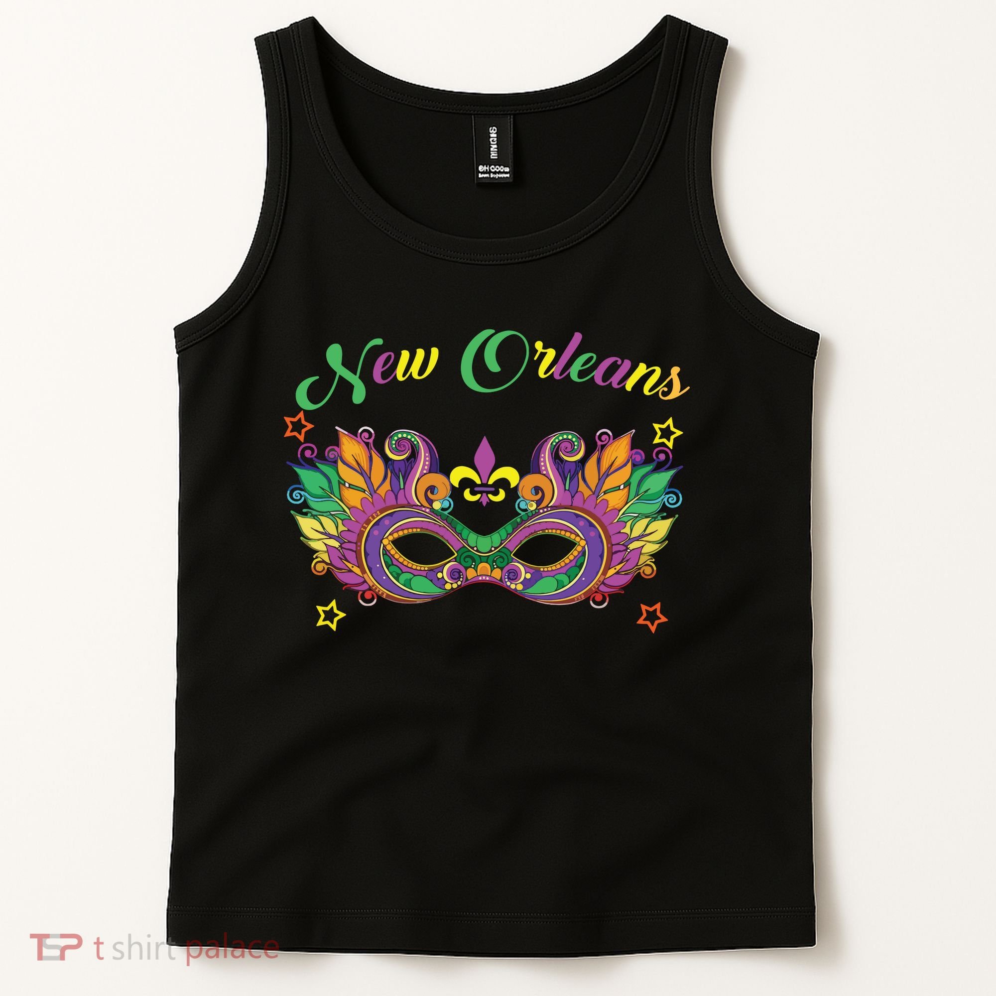 New Orleans Mardi Gras Souvenir Mask Tank Top