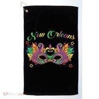 New Orleans Mardi Gras Souvenir Mask Golf Towel thumb 0