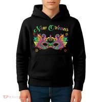 New Orleans Mardi Gras Souvenir Mask Kids Hoodie thumb 4