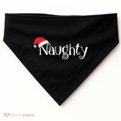 Naughty Or Nice Costume Matching Christmas Couples T USA-Made Doggie Bandana