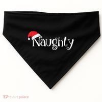 Naughty Or Nice Costume Matching Christmas Couples T USA-Made Doggie Bandana thumb 0