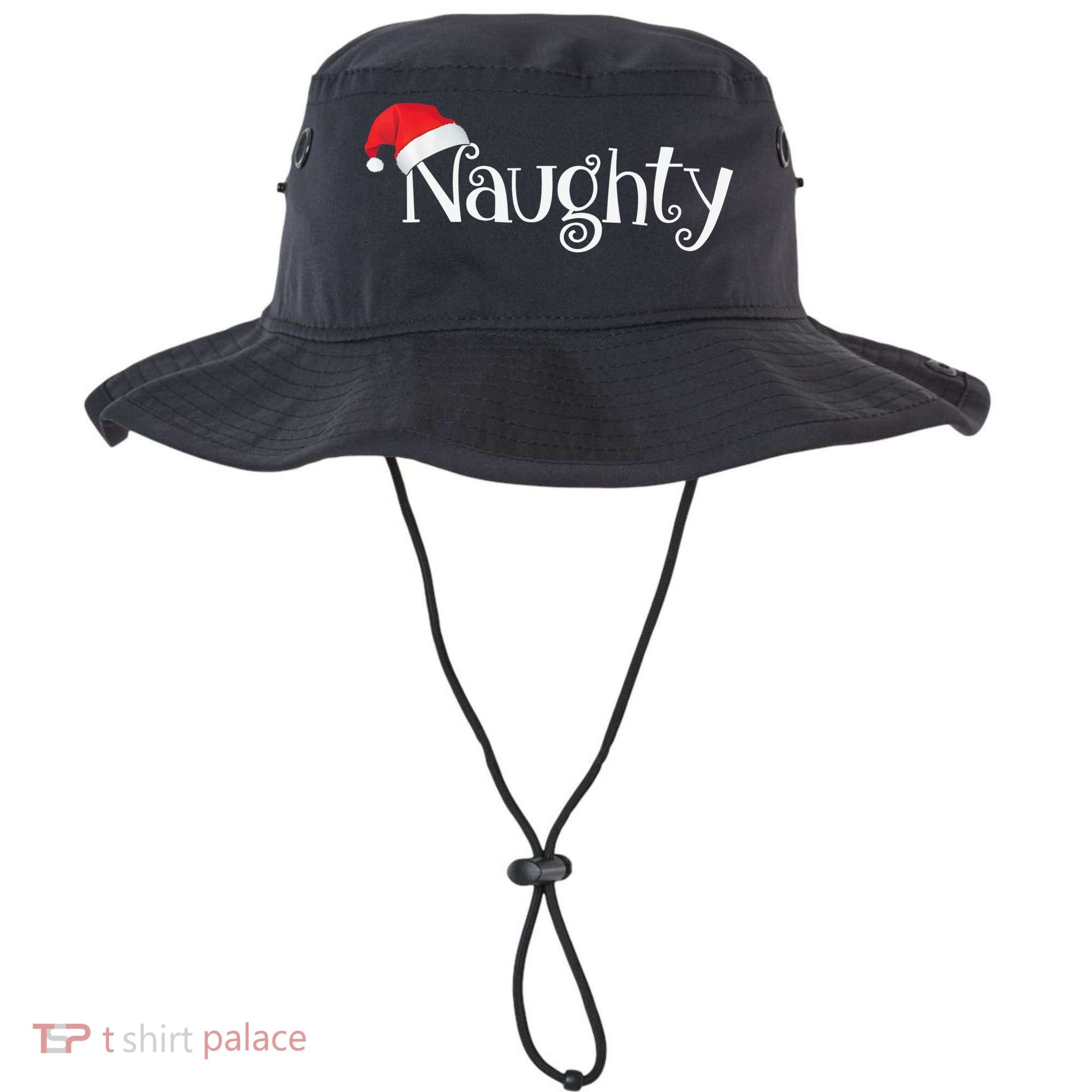 Naughty Or Nice Costume Matching Christmas Couples T Bucket Hat