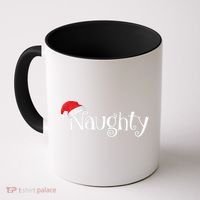 Naughty Or Nice Costume Matching Christmas Couples T Coffee Mug thumb 0