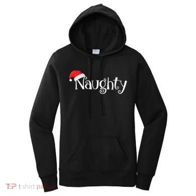 Naughty Or Nice Costume Matching Christmas Couples T Women's Hoodie