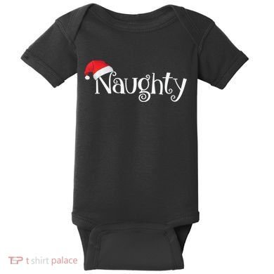 Naughty Or Nice Costume Matching Christmas Couples T Baby Bodysuit