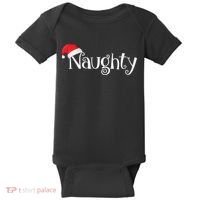 Naughty Or Nice Costume Matching Christmas Couples T Baby Bodysuit thumb 0