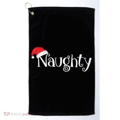 Naughty Or Nice Costume Matching Christmas Couples T Golf Towel