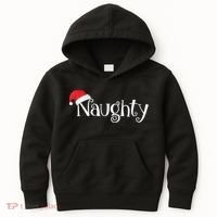 Naughty Or Nice Costume Matching Christmas Couples T Kids Hoodie thumb 0