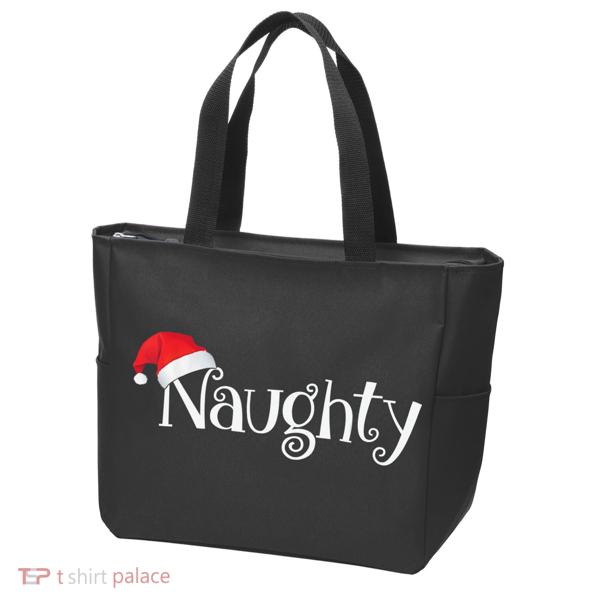 Naughty Or Nice Costume Matching Christmas Couples T Tote Bag